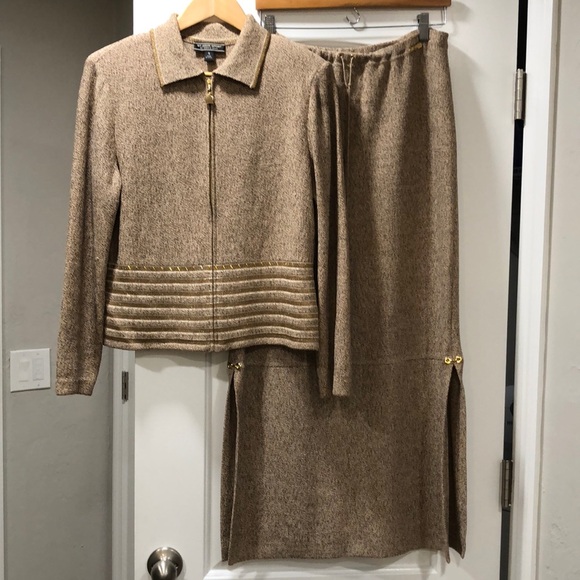 St. John Dresses & Skirts - Vintage ST. JOHN SPORT by Marie Gray - Knit Cardi & Maxi Skirt Set